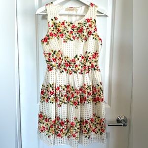 Beautiful mini dress with flowers